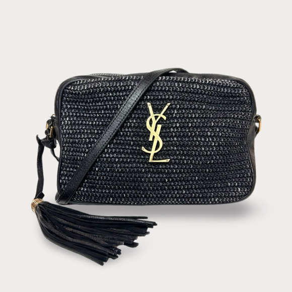 Saint Laurent Handbags - Saint Laurent Raffia Medium Lou Camera Bag